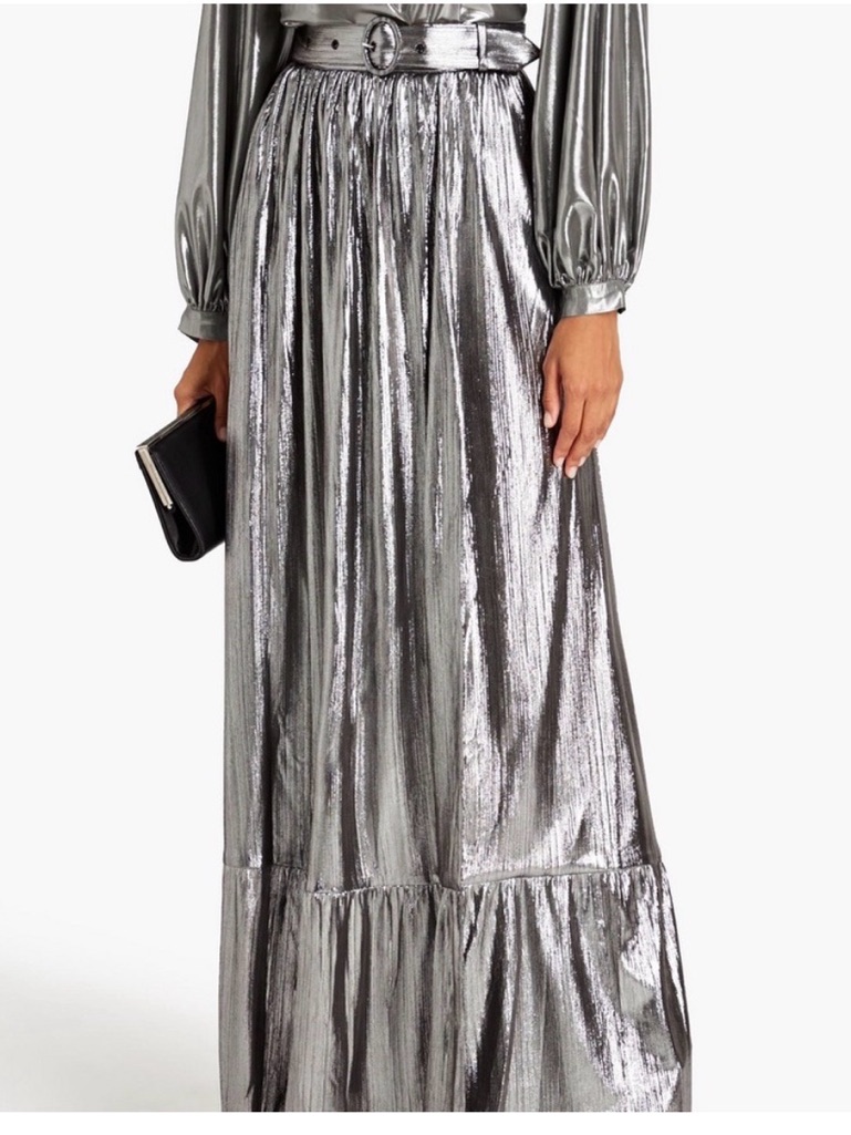 Retrofete Maxi Metallic Skirt Size L